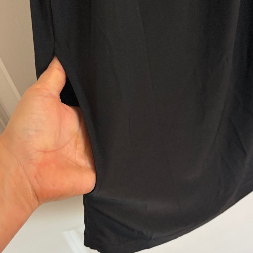 BCBGMaxAzria Elegant Black Ruched Blouse - Picture 5 of 5